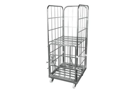 עגלת כלוב 4 דפנות